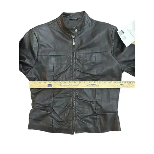 Hudson VTG Leather Jacket Dark Brown Women’s Tagged A (small) NWT Biker Lined