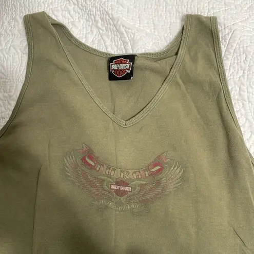 Harley Davidson Tank Top Rapid City South Dakota Green Size 1X