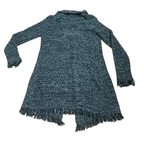 Velvet Graham & spencer womens large wool cardigan sweater black knit raw casual