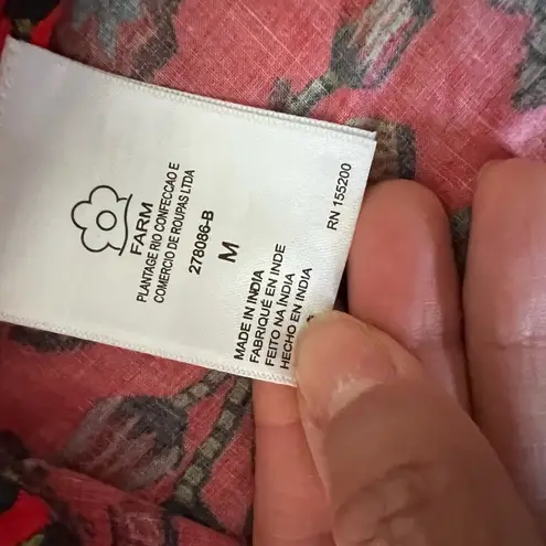 Farm Rio NWT One Shoulder Tropical Floral Red Cropped Top M