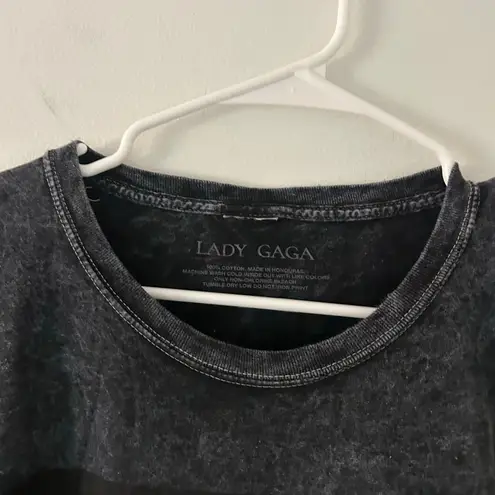 Lady Gaga The Fame Monster Distressed Wash Black Graphic T