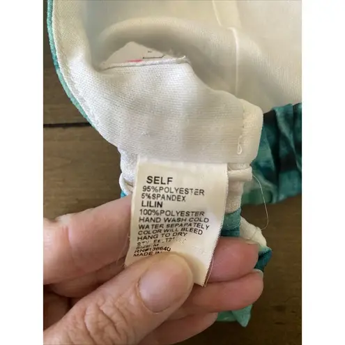 L’atiste By Amy Green Floral Crop Top Halter Tie Festival Medium