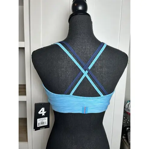 Four Laps FourLaps Vitality Sports Bra Womens Medium River Blue Space Dye NWT$54