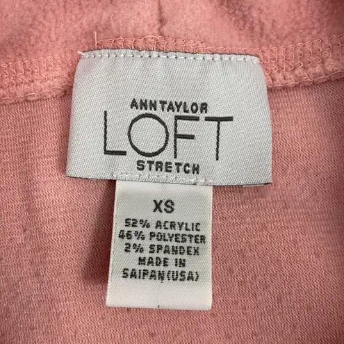 Loft Stretch Cozy Pink Casual Fleece Turtleneck Sweater