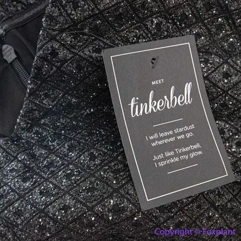 City Chic NEW Luxe Maxi estravaganza tinkerbell black shimmering dress slit, L