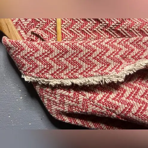 LILLA P Red Chevron Cotton Jacket. Size Small