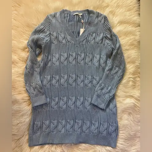 MON RENN Cherie Knit Dress in Lotus Blue