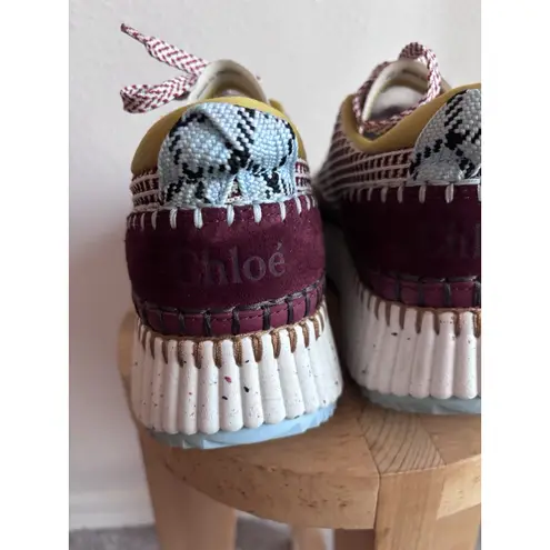 Chloé CHLOE Nama Mesh Sneakers Size 40/ US 10 Plum Purple