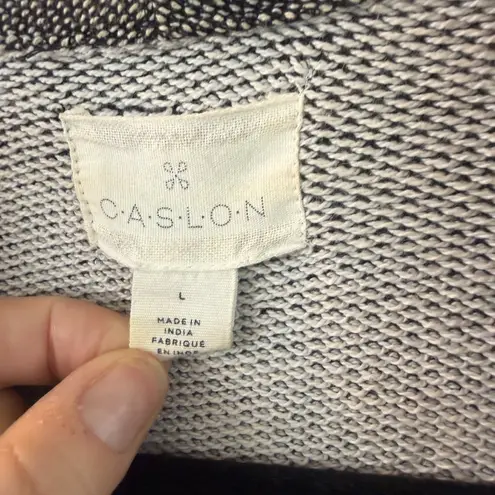 Caslon Nordstrom Nubby Knit Soft Blazer Charcoal Gray Size Large