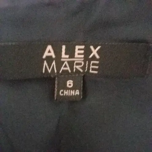 Alex Marie Navy 6 Sleeveless Lined Sheath Dress