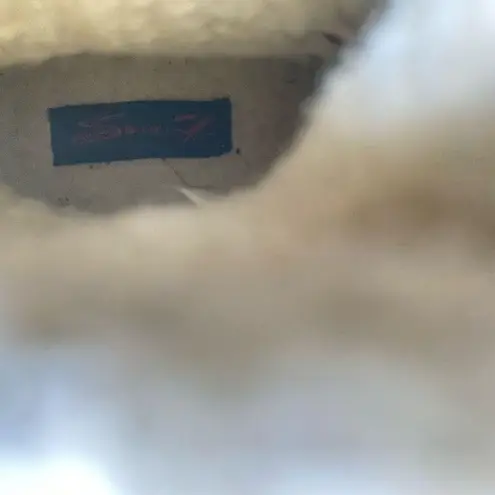 None Classic Warm Sherpa Duck Boots Leather Accents Rubber Sole Winter Sz 8