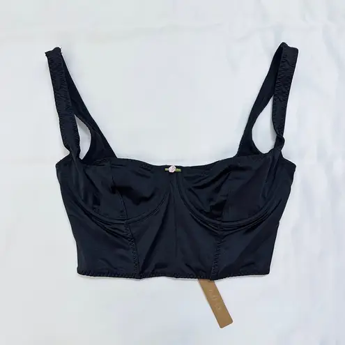 SKIMS NWT Stretch Satin Corset - Onyx - XS