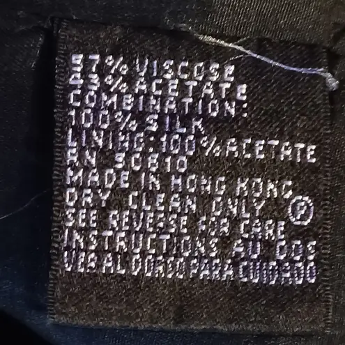 Nipon Boutique Black Open Front Blazer Size 22W ruffled trim