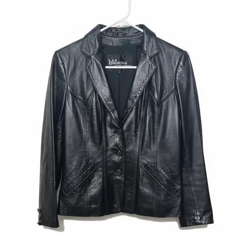 Wilson Women's Classic Black Leather Jacket Size 8