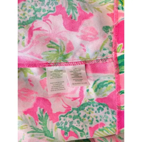 Lilly Pulitzer  Romper Green Sadie Floral Crochet Playsuit Cutout Back Size 2