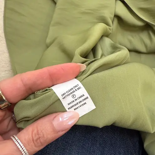 Ramy Brook Audrey Smocked Sleeveless Midi Dress in Spruce Green Size Small