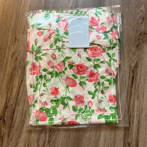 Hill House The Mirabel Skirt in Pink Roses Size XS NWT