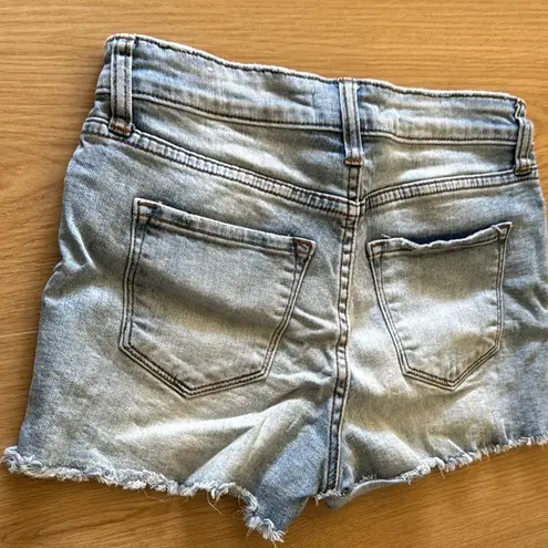 sts blue Jean Shorts Light Blue Distressed Frayed Hem
