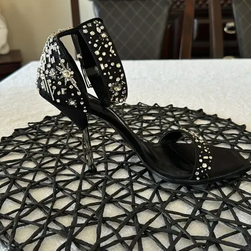 Alexander McQueen Pin 105 Crystal-embellished Satin Sandals,SZ 39, $1,797