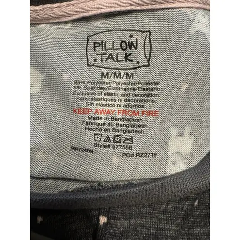 Pillow Talk Women's Scottie Print Sleepshirt Poly Spandex SOFT size M Gray Size M