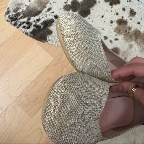 Rothy's ROTHY’S The Flat in Light Gold Metallic women's Size 8 NWOT