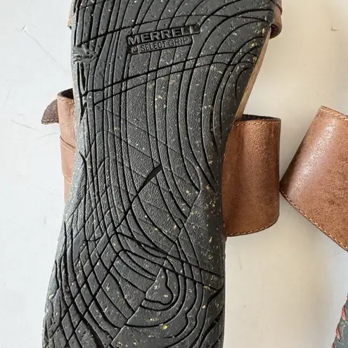 Merrell Whisper Slide Sandals Women's Size 9 EU 40 Brown Leather Slides Outdoors