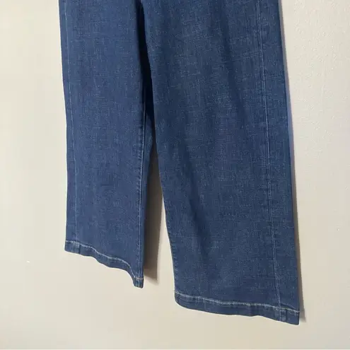 Banana Republic  Jeans‎ Women 31 High Rise Wide Leg Crop Dark Wash Sailor Button