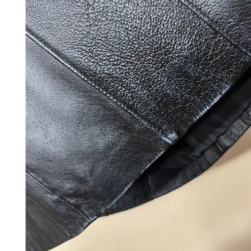 East 5th Vintage Black Genuine Leather Zipper Front Jacket Women's Medium