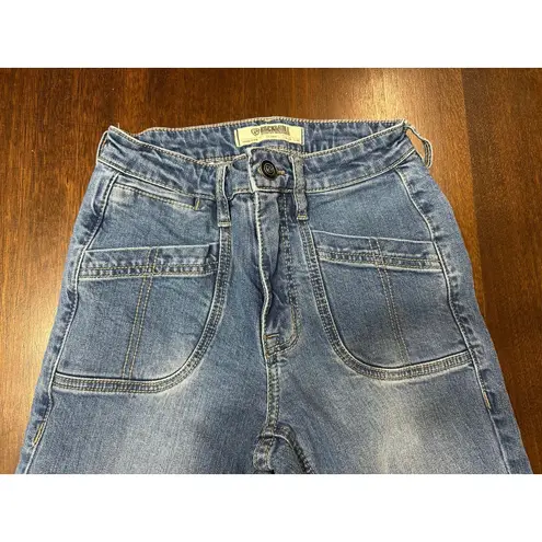 Rock & Roll Cowgirl High Rise Flare Jeans Women 25 Western Y2K Feminine Fringe