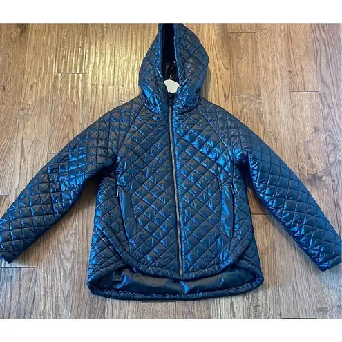 Bcbg black feather free quilted puffer jacket size small