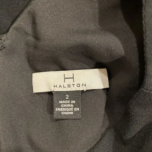 H by Halston Black Flutter Sleeve Bare Shoulder Maxi Dress Size 2