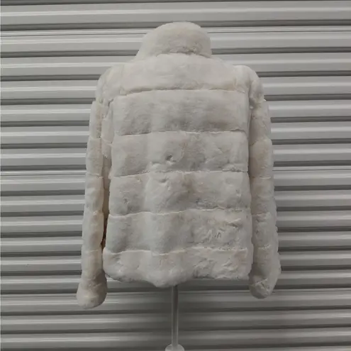 Donna Salyers Fabulous Furs Ivory Faux Fur Jacket 3X Plush Soft Luxe Winter Coat