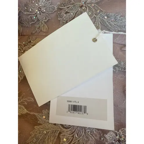 Mac Duggal NWT Mac Duggal 30681 Sheer Neckline Illusion Sleeve Dress Sz 4 $598