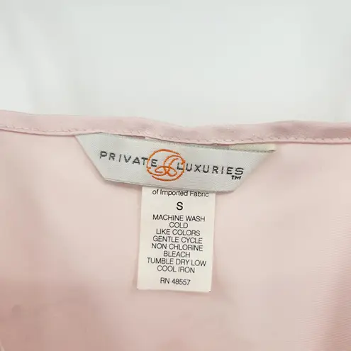 Private Luxuries Womens Vintage Y2K Coquette Floral Embroidered Slip Dress Small Pink