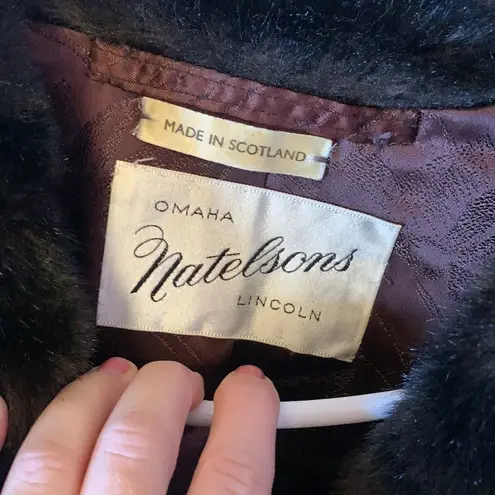 🚫SOLD🚫Vintage Natelsons Made in Scotland Dark Brown Faux Fur Coat Size M