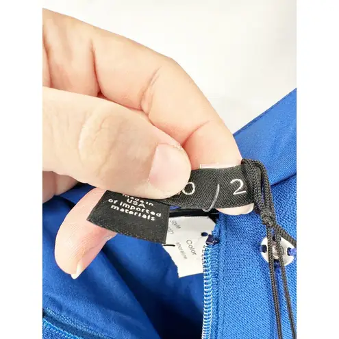 Black Halo Holland Sheath Dress in Cobalt Shoreline Blue Size 2 NEW