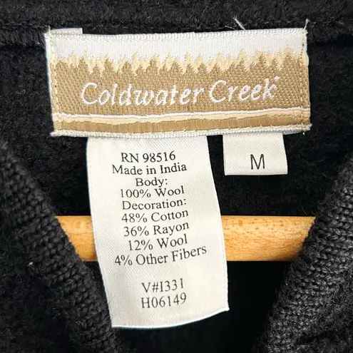 Coldwater Creek Y2K Wool Jacket Embroidered Whimsigoth Cottagecore Christmas