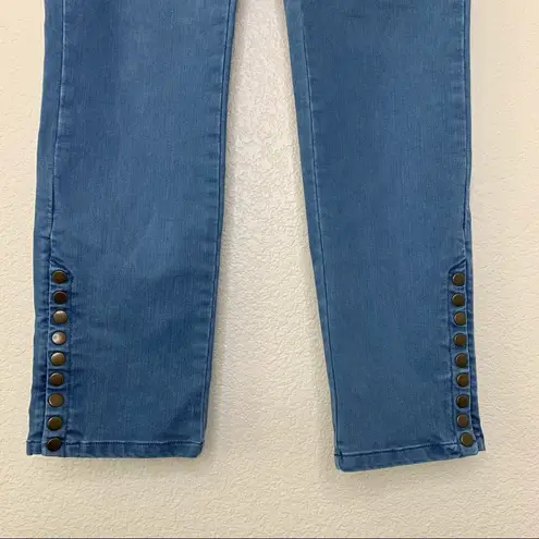 Soft Surroundings Blue Snap Up Ankle Leggings