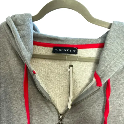 Trendy Gray and Red Zip