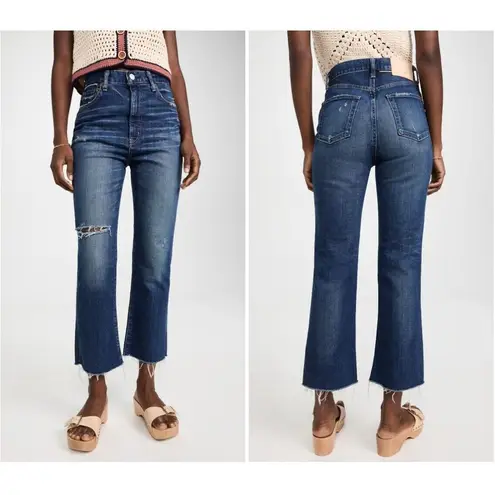 MOUSSY VINTAGE MV Rhode Cropped Flare Jeans Size 25 Blue