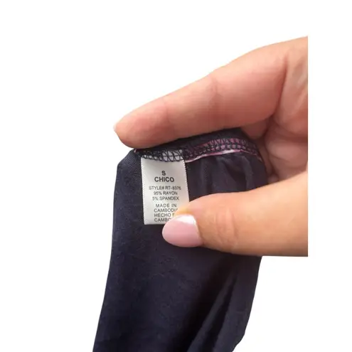 Zenana Outfitters Y2K Tube Too Strapless Navy Top Junior Smal Twist Top