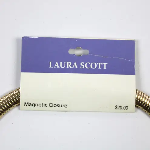 Laura Scott  Magnetic Closure Gold Silver Sliders Retro Style Snake Chain Dressy