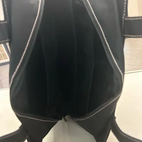 Mary Kay Black Textured Fabric Tote Bag with Wide Base