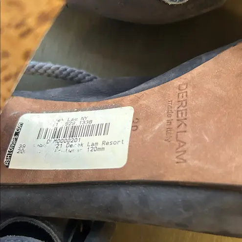 Derek Lam navy blue suede lace up platform gladiator sandals size EU 39