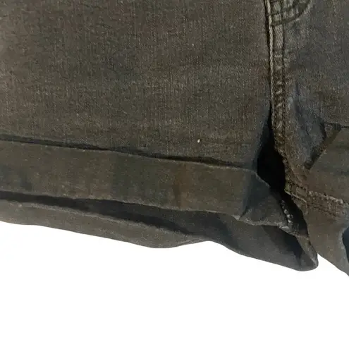 Sincerely Jules Black Cotton Blend Cuffed Denim Jean Shorts Women Sz 9/29