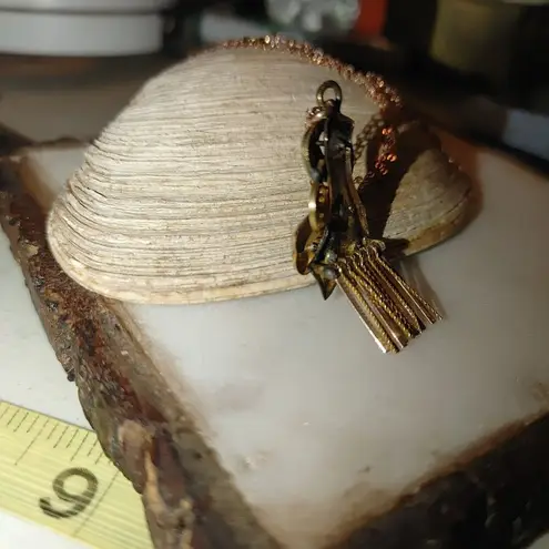 Vintage 12K Gold Moveable Intricate Pendant Necklace 14K GF Chain Pearl Accents