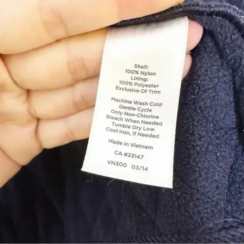 Talbots  Navy Quilted Mid‎ Length Barn Jacket Size XS Equestrian Preppy thumbnail 3