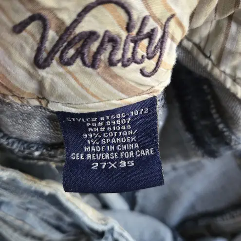 Vanity Jeans Y2K Flare Leg Size 27x35 (Actual 30x34) Low Rise BellBottom Denim Blue