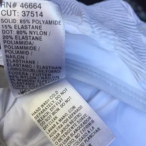 Ella Moss Polka Dot Sheer Sleeves Bikini Top