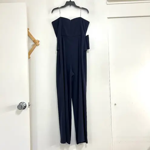 Sachin + Babi Whitley Bow Strapless Jumpsuit, Navy, size 14